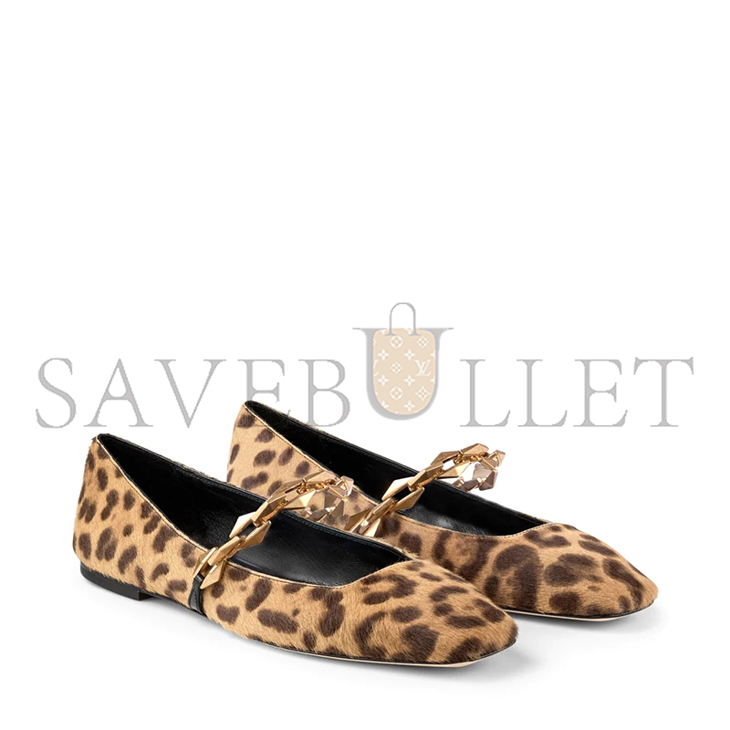 ji*y ch* Di*m*nd tilda flat natural leopard print pony flats Di*m*ndtildaflatlop